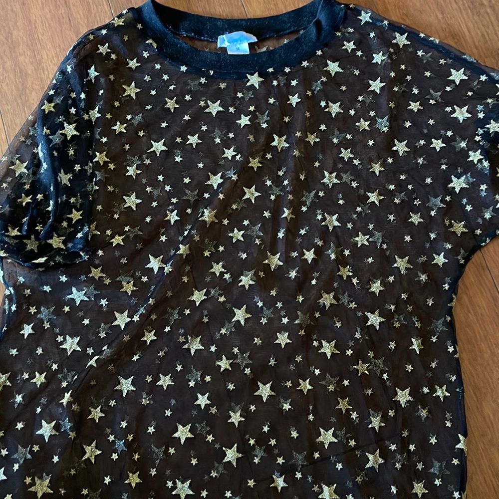 Iheartraves mesh star shirt